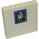 LEGO White Panel 1 x 6 x 5 with SpongeBob X-Ray Sticker (59349)