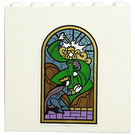 LEGO White Panel 1 x 6 x 5 with Stained Glass, Prince Sticker (59349)