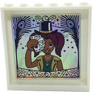 LEGO White Panel 1 x 6 x 5 with Swirls on Outside, Camila with Top Hat Sticker (59349)