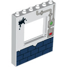 LEGO White Panel 1 x 6 x 6 with Window Cutout with Brick Wall (15627 / 33705)