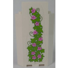 LEGO White Panel 3 x 3 x 6 Corner Wall with Ivy and Flowers (Right) Sticker without Bottom Indentations (87421)