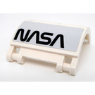LEGO White Panel 3 x 4 x 3 Curved with Hinge with Black 'NASA' Right Side Sticker (18910)