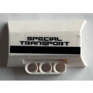 LEGO Wit Paneel 4 x 6 Kant Flaring Intake met Drie Gaten met Special Transport Sticker (61069)