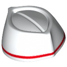 LEGO Weiß Paper Hut mit rot line (32786 / 98381)