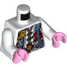 LEGO White Pigsy Utility Vest Torso with Star Buckle (973 / 76382)