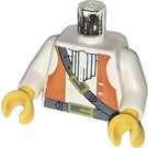 LEGO White Pirates Torso with Brown Ascot and Black Belt with White Arms and Yellow Hands (973)