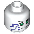LEGO White Pixal Minifigure Head (Recessed Solid Stud) (3626 / 16257)