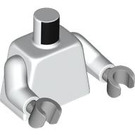 LEGO White Plain Torso with White Arms and Gray Hands (973 / 76382)
