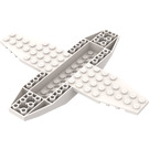 LEGO blanc Avion Bas 18 x 16 x 1 x 1 1/3 (35106)