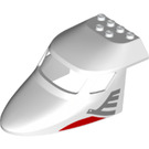 LEGO Weiß Flugzeug Vorderseite 6 x 10 x 4 mit rot und Grau Logo (68337 / 87613)