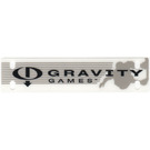 LEGO White Plastic Rectangle with Black 'GRAVITY GAMES'