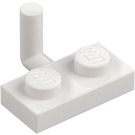 LEGO Vit Platta 1 x 2 med Krok (5 mm horisontell arm) (43876 / 88072)