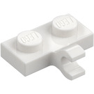 LEGO Weiß Platte 1 x 2 mit Horizontaler Clip (11476 / 65458)