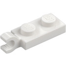 LEGO Blanc assiette 1 x 2 avec Clip Horizontal sur Fin (42923 / 63868)