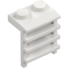 LEGO Vit Platta 1 x 2 med Stege (4175 / 31593)