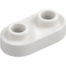 LEGO White Plate 1 x 2 with Rounded Ends and Open Studs (35480)