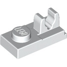 LEGO White Plate 1 x 2 with Top Clip with Gap (92280)