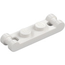 LEGO White Plate 1 x 2 with Two End Bar Handles (18649)