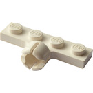 LEGO Weiß Platte 1 x 4 mit Kugelgelenkpfanne (Kurz mit 4 Schlitzen) (3183)