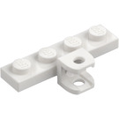 LEGO Vit Platta 1 x 4 med Kulledshylsa med plattor (49422 / 98263)