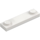 LEGO Valkoinen Levy 1 x 4 jossa Kaksi Nupit ilman uraa (92593)