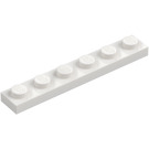 LEGO Valkoinen Levy 1 x 6 (3666)