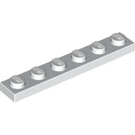 LEGO White Plate 1 x 6 (3666)