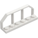 LEGO Bianco Piastra 1 x 6 con Treno Carro Railings (6583 / 58494)