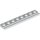 LEGO White Plate 1 x 8 with Door Rail (4510)