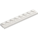 LEGO Bianco Piastra 1 x 8 con Porta Guida (4510)