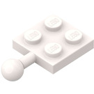 LEGO Bianco Piastra 2 x 2 con Giunto sferico e senza foro nella piastra (3729)