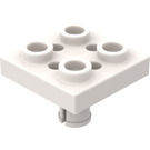 LEGO White Plate 2 x 2 with Bottom Pin (Small Holes in Plate) (2476)