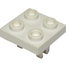 LEGO hvid Plade 2 x 2 med Bund Hjul Holder (8)