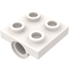 LEGO Weiß Platte 2 x 2 mit Loch mit unter Kreuzstütze (10247)
