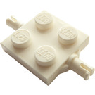LEGO Weiß Platte 2 x 2 mit Zwei Rad Holders (4600 / 67687)