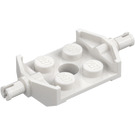 LEGO hvid Plade 2 x 2 med Bred Hjul Holders (Ikke-forstærket bund) (6157)