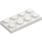 LEGO Wit Plaat 2 x 4 (3020)