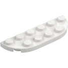 LEGO White Plate 2 x 6 with Rounded Corners (18980)