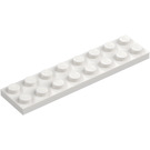 LEGO Blanc assiette 2 x 8 (3034)