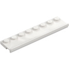 LEGO White Plate 2 x 8 with Door Rail (30586)