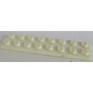 LEGO White Plate 2 x 8 with Waffle Underside