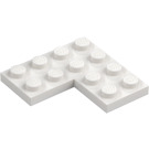 LEGO Hvit Plate 4 x 4 Hjørne (2639)