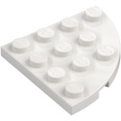 LEGO White Plate 4 x 4 Round Corner (30565)