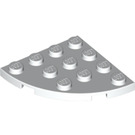 LEGO White Plate 4 x 4 Round Corner (30565)