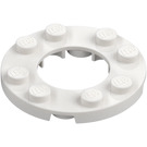 LEGO Blanc assiette 4 x 4 Rond avec Coupé (11833 / 28620)