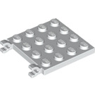 LEGO hvid Plade 4 x 4 med Clips (mellemrum i klip) (47998)