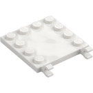 LEGO Blanco Placa 4 x 4 con Clips (Sin hueco en los clips) (11399)