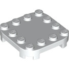 LEGO Weiß Platte 4 x 4 x 0.7 mit Abgerundete Ecken und Empty Middle (66792)