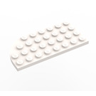 LEGO White Plate 4 x 8 Round Wing Curved Left