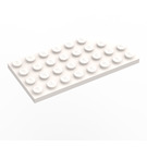 LEGO Blanc assiette 4 x 8 Rond Aile Incurvé Droite